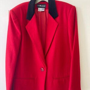 100% Wool Red Blazer